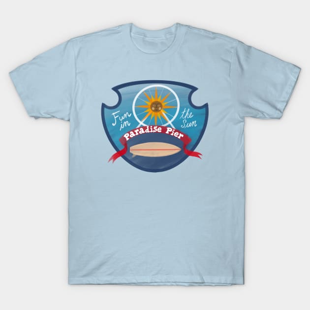 Paradise Pier Logo T-Shirt by zipadeelady